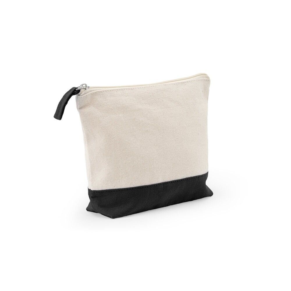 DAPHNE Kosmetiktasche aus 100 % Baumwolle (340 g/m²), zweifarbig - schwarz-447