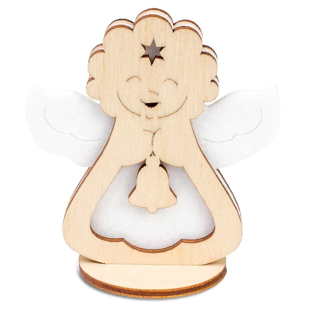 Steckfiguren-Karte Filz Premium - Engel Premium Digitaldruck Vorder- und Rückseite-833