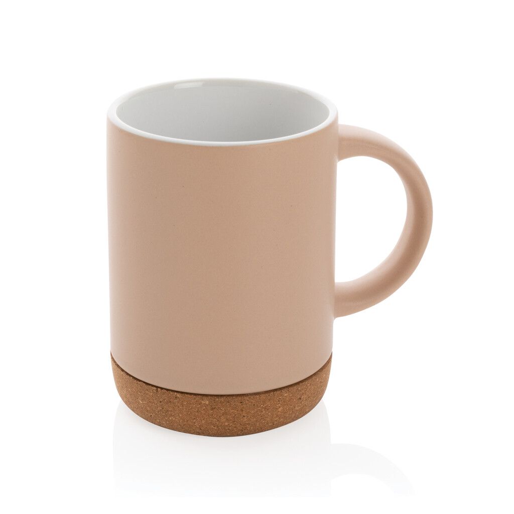 Keramikbecher mit Korkboden, 280ml - braun-678