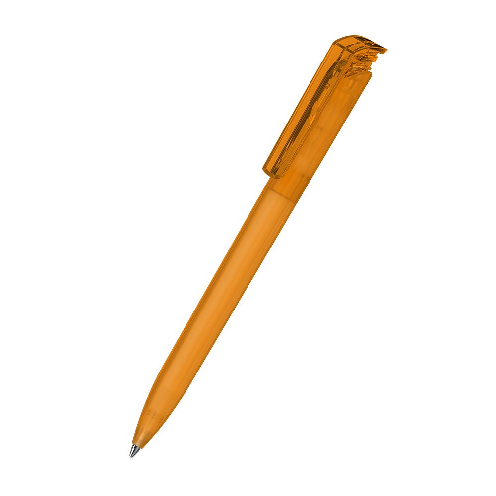 Druckkugelschreiber Trias softfrost/transparent - softfrost orange - orange transparent-121