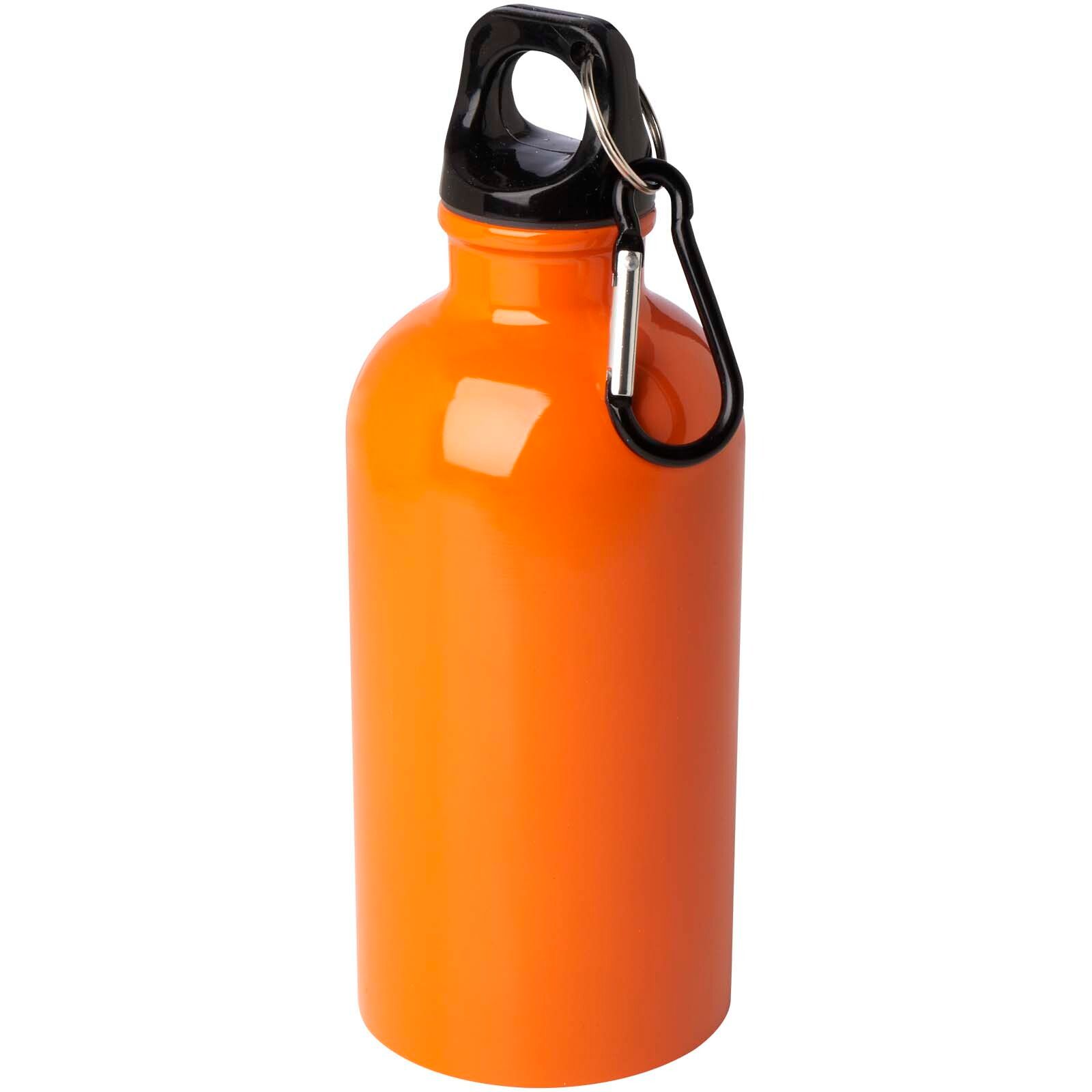 Oregon 400 ml RCS-zertifizierte, einwandige Trinkflasche aus Edelstahl mit Karabinerhaken - orange-283