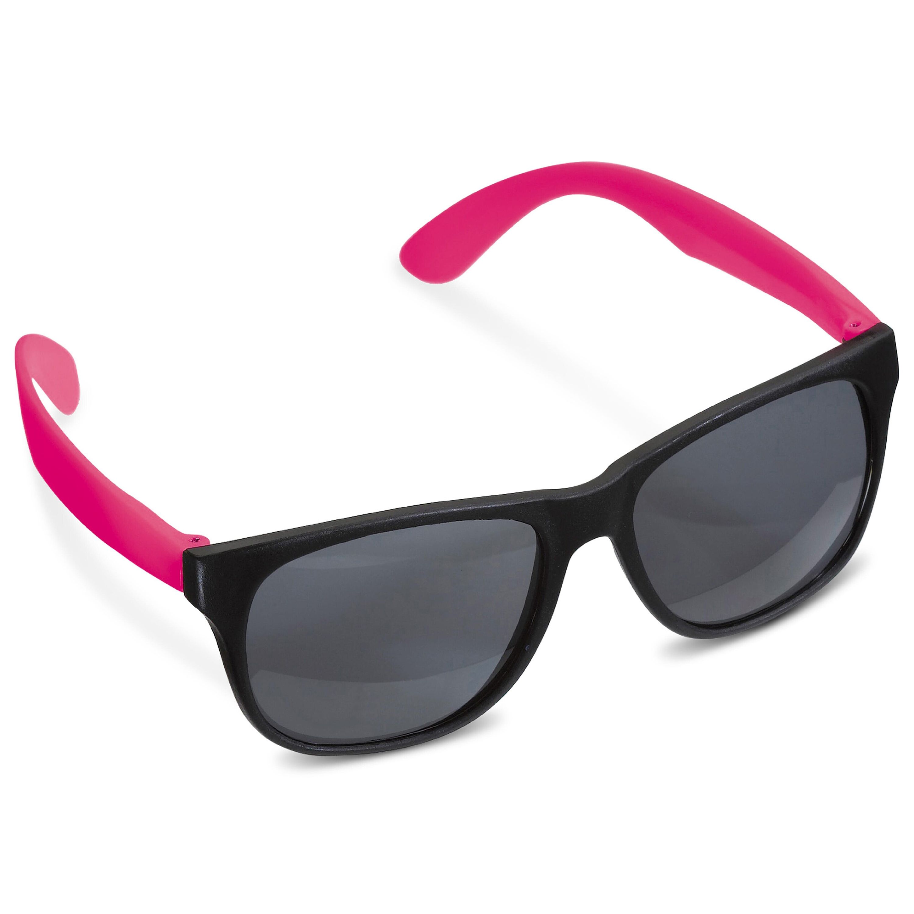 Sonnenbrille Neon UV400 - schwarz  -  rosa-541