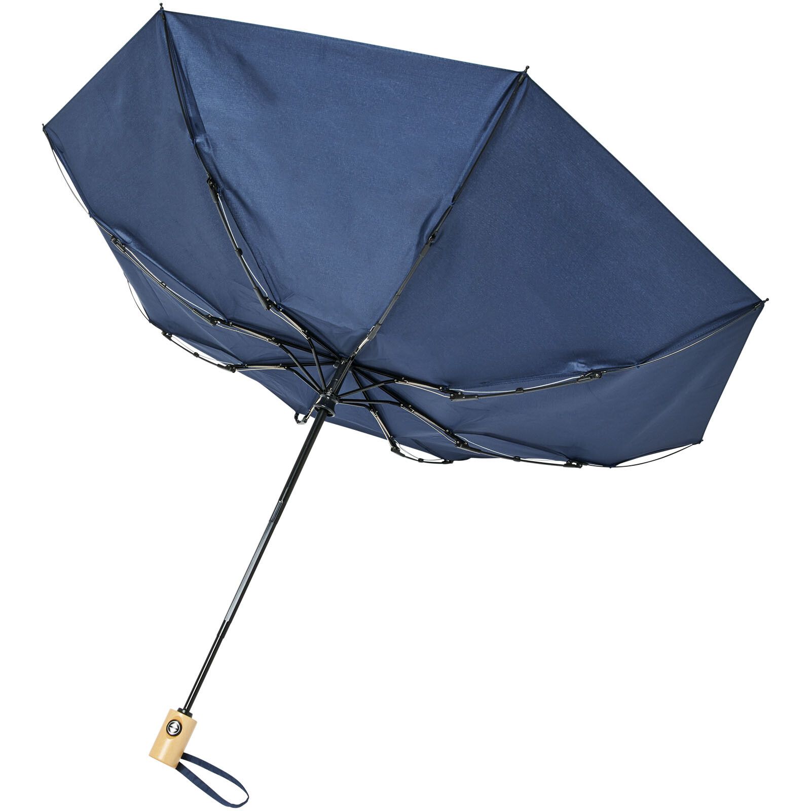 Bo 21" Vollautomatik Kompaktregenschirm aus recyceltem PET-Kunststoff - navy-131