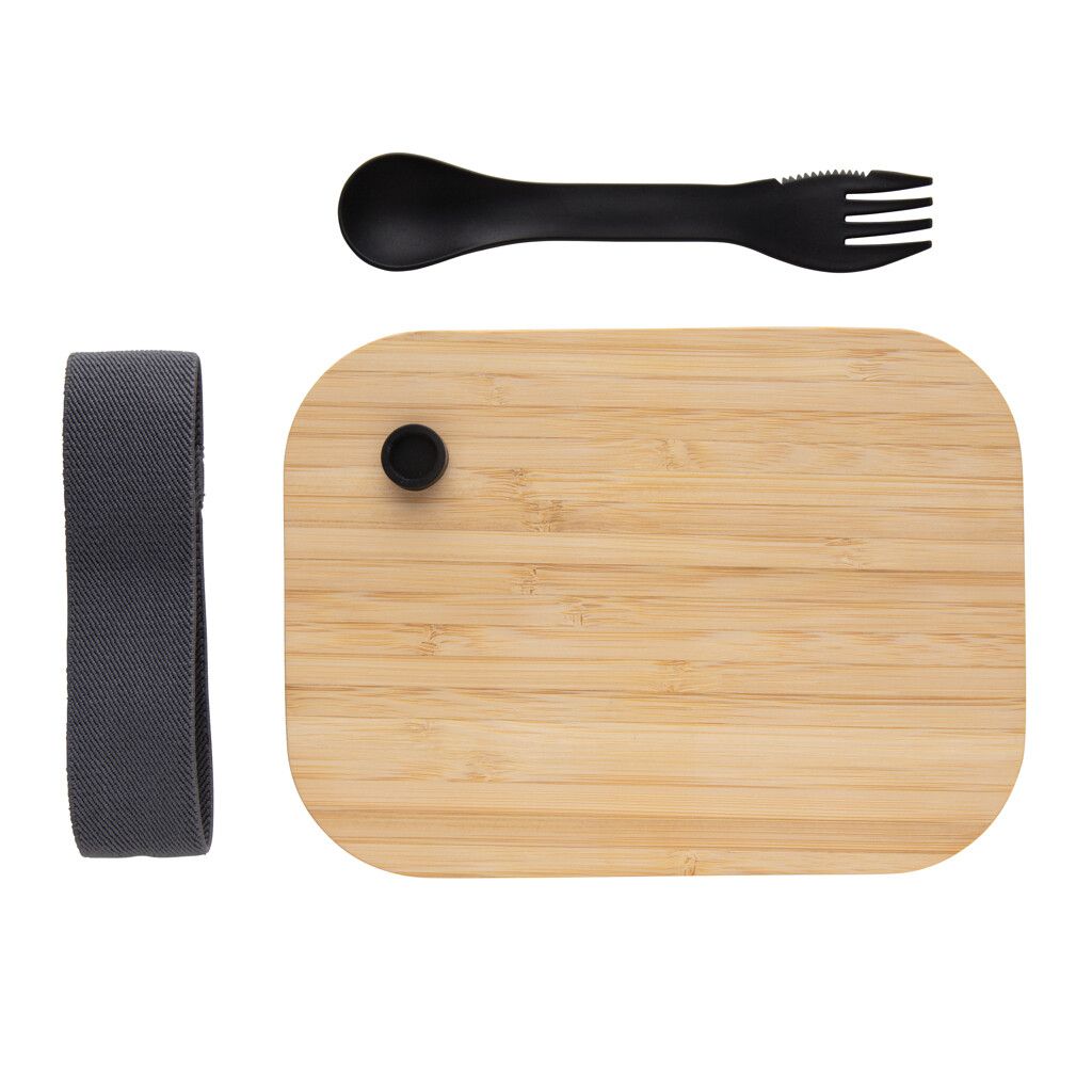 Lunch-Box aus Glas mit Bambusdeckel - transparent-661