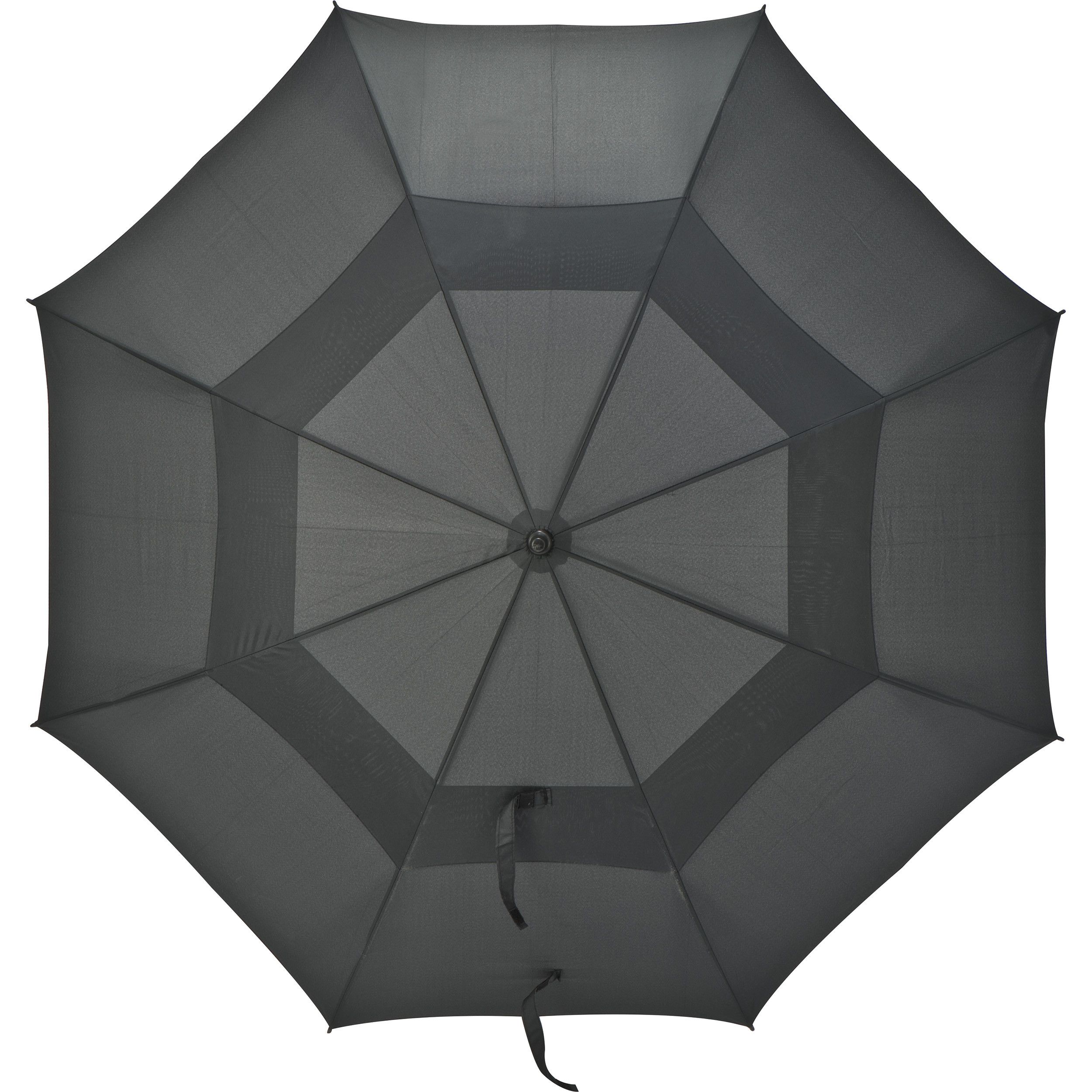 Golfschirm aus Pongee mit Windfang - schwarz-625