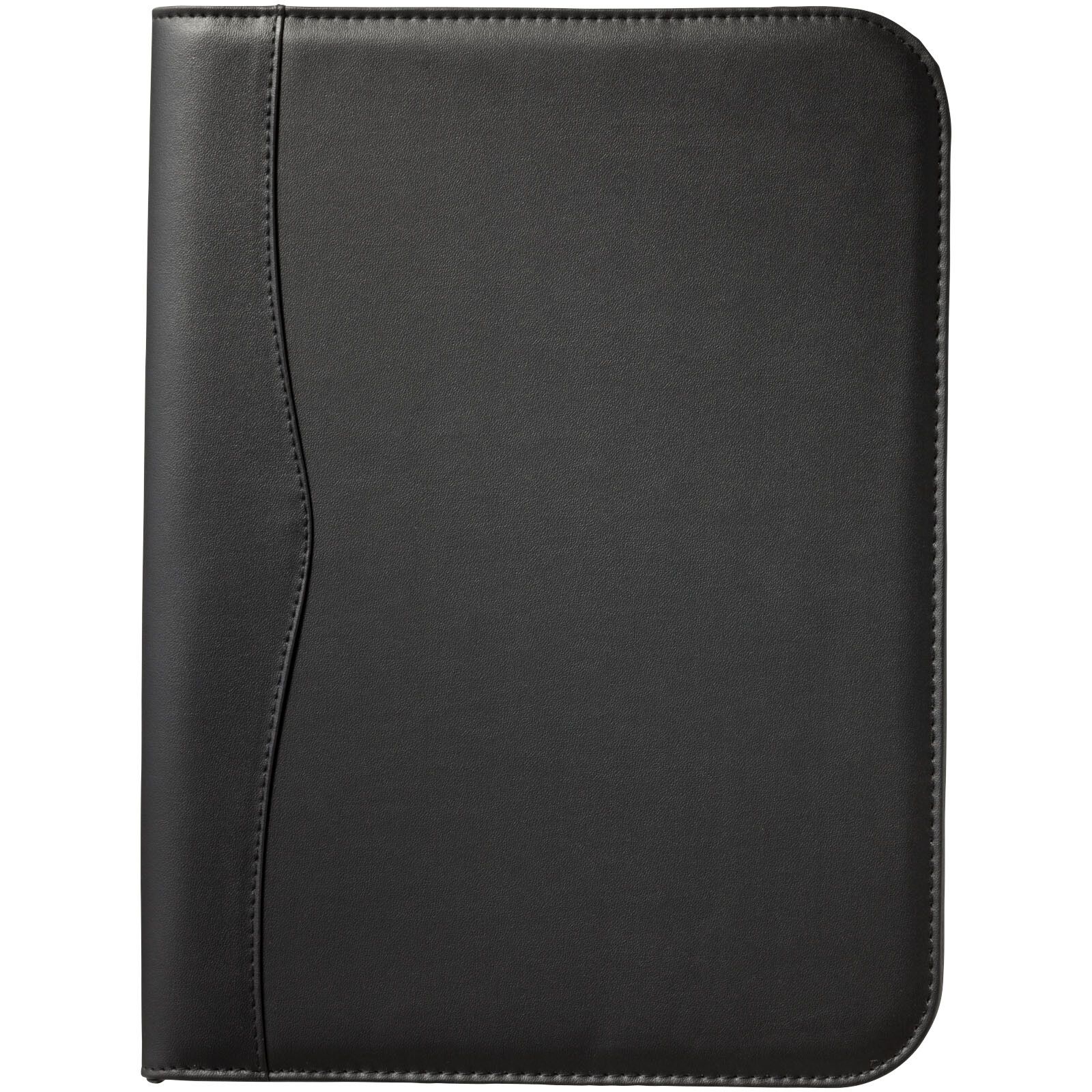 Ebony A4 Reißverschlussmappe - schwarz-256