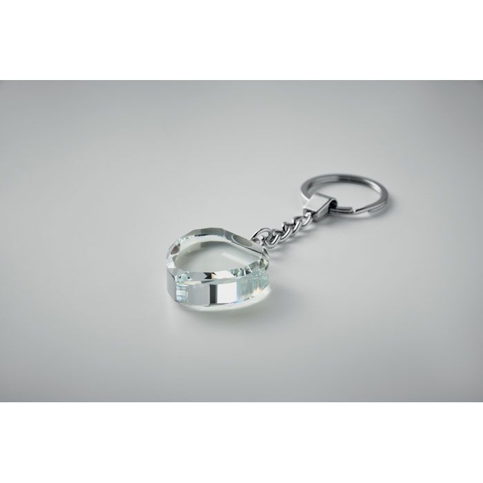 Schlüsselanhänger Glas Herz HEARTWARD - transparent-885