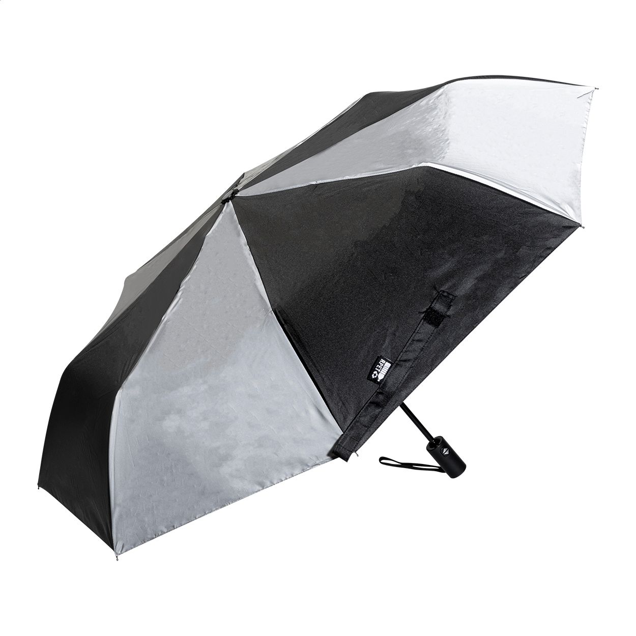 Radians Fold Reflektierender RPET-Regenschirm - schwarz-318