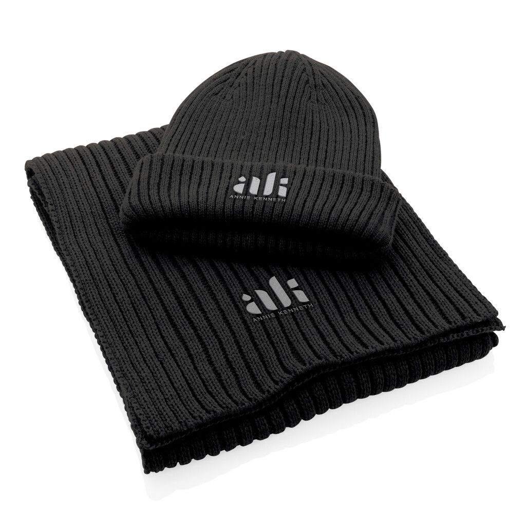 Impact AWARE™ Polylana® Strickschal 180x25cm - schwarz-148