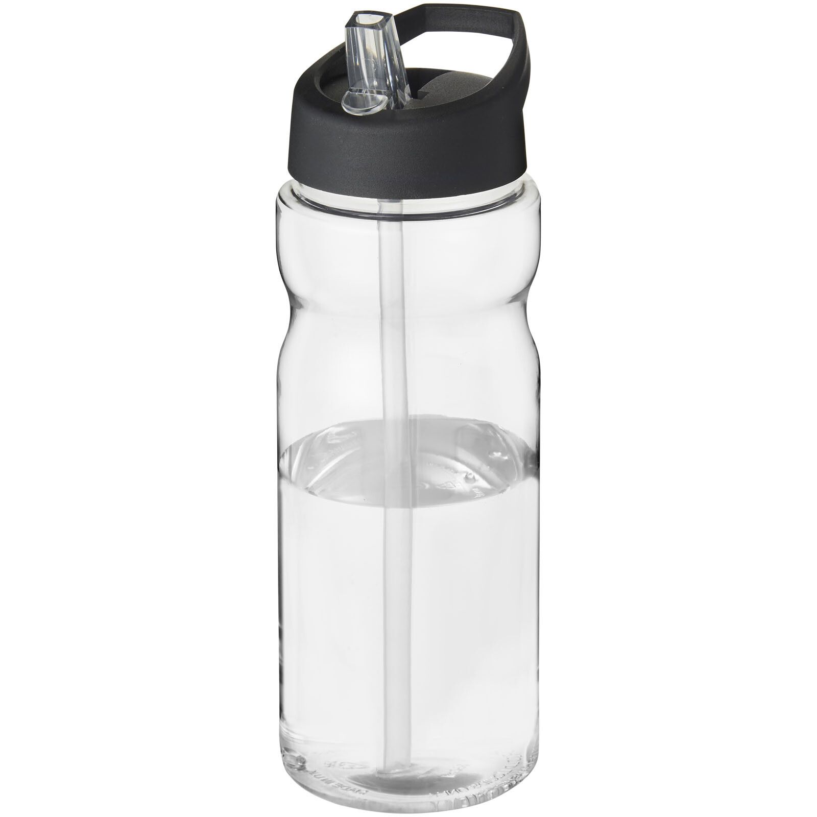 H2O Active Base 650 ml Sportflasche mit Ausgussdeckel - transparent -  schwarz-289