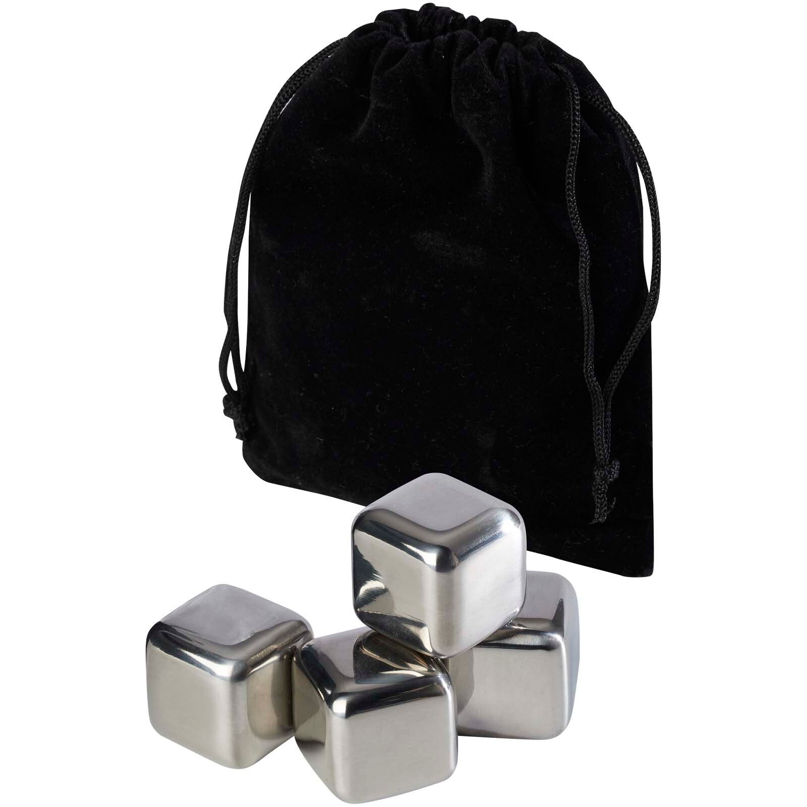 Froz Eiswürfel Set aus Edelstahl - schwarz -  silber-965