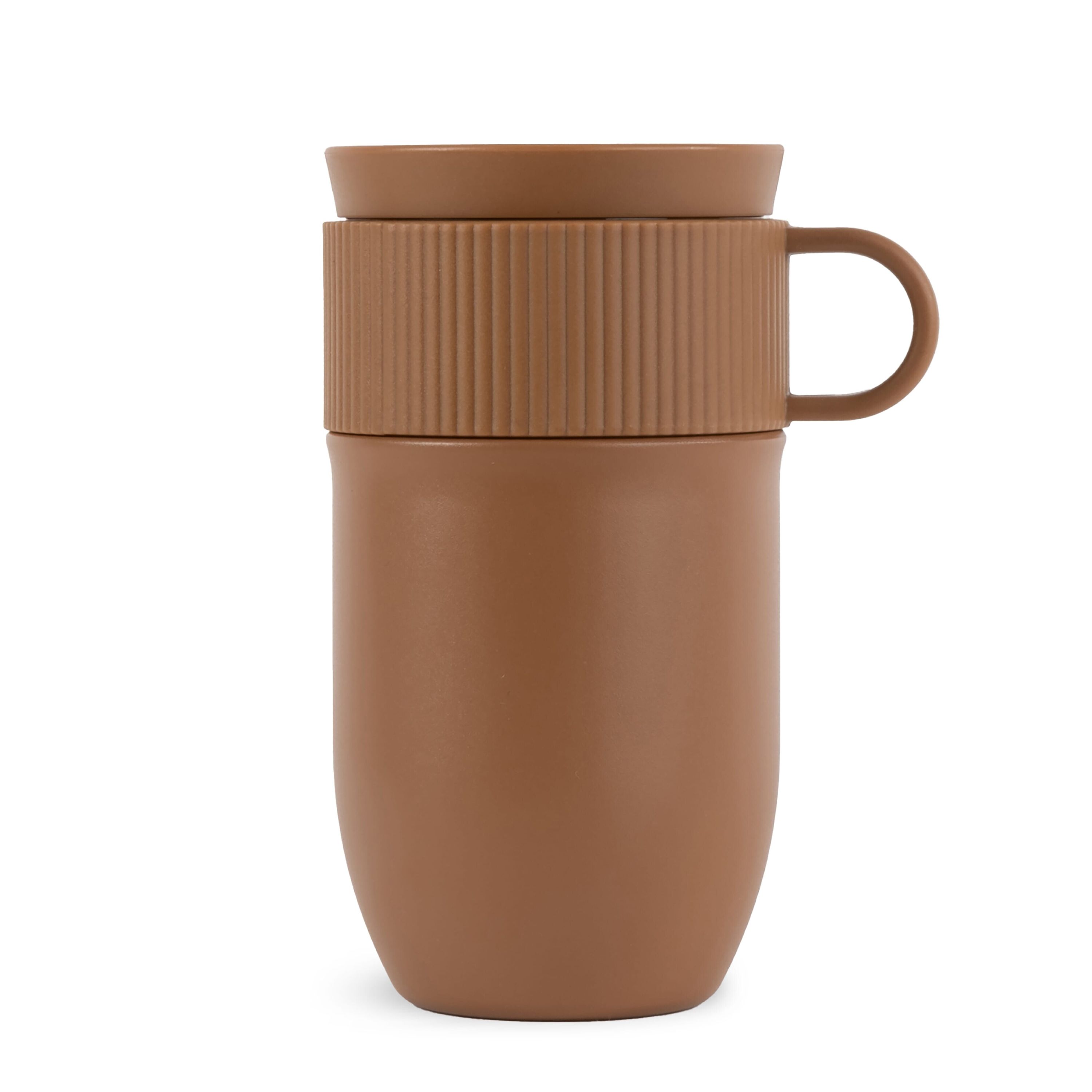 Sagaform Ted isolierter Becher, 280ml auslaufsicher und spülmaschinenfest - braun-333