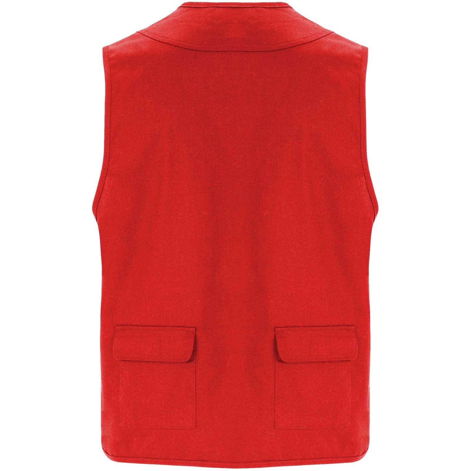 Venera Arbeitsweste mit V-Ausschnitt und mehreren Taschen, 200 g/m2  - rot-247