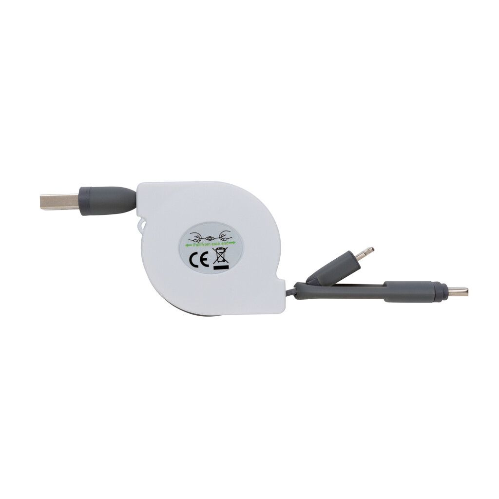 3-in-1 ausziehbares Kabel - grau-402