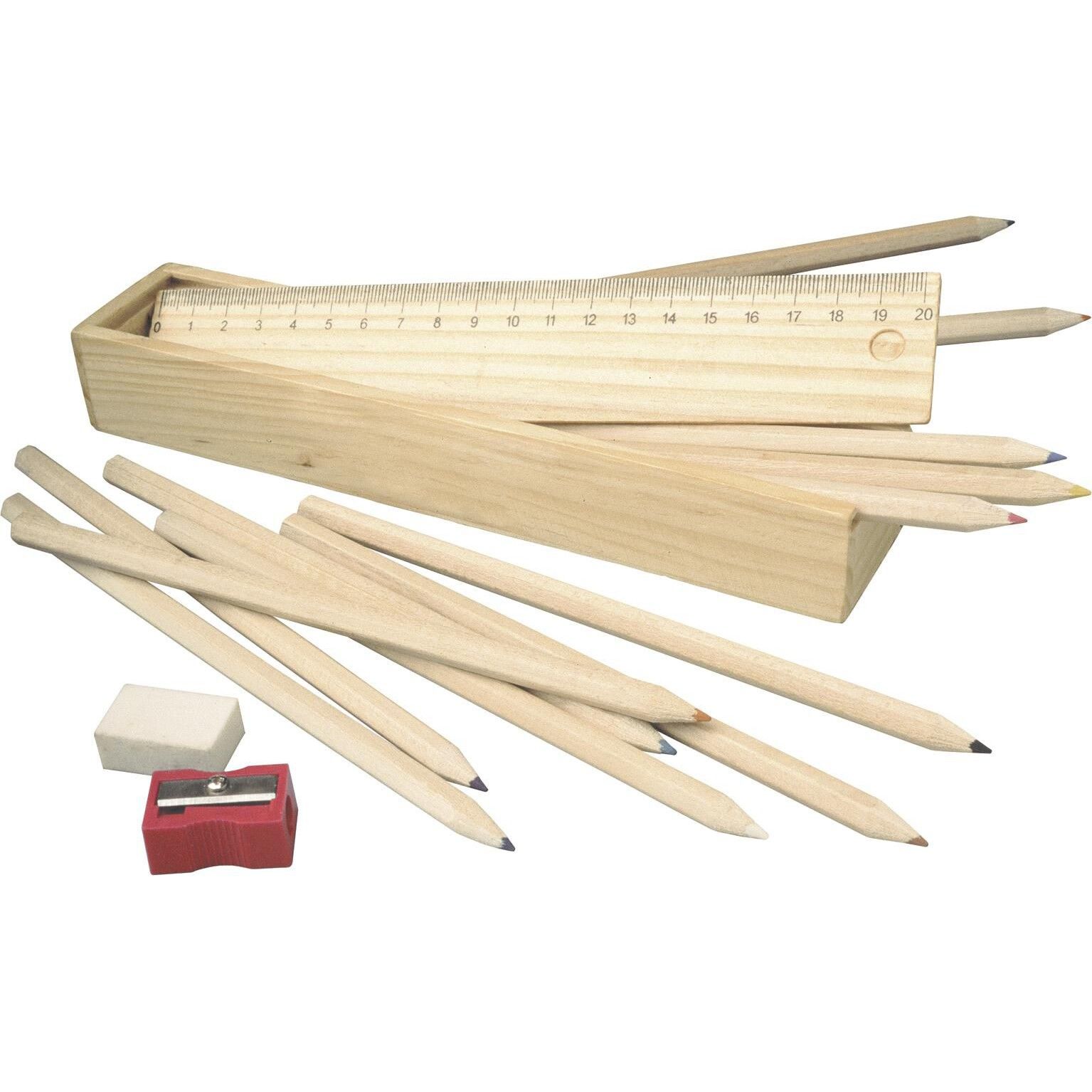 Buntstifte 12er Setin Holzbox Carmelita - braun-925