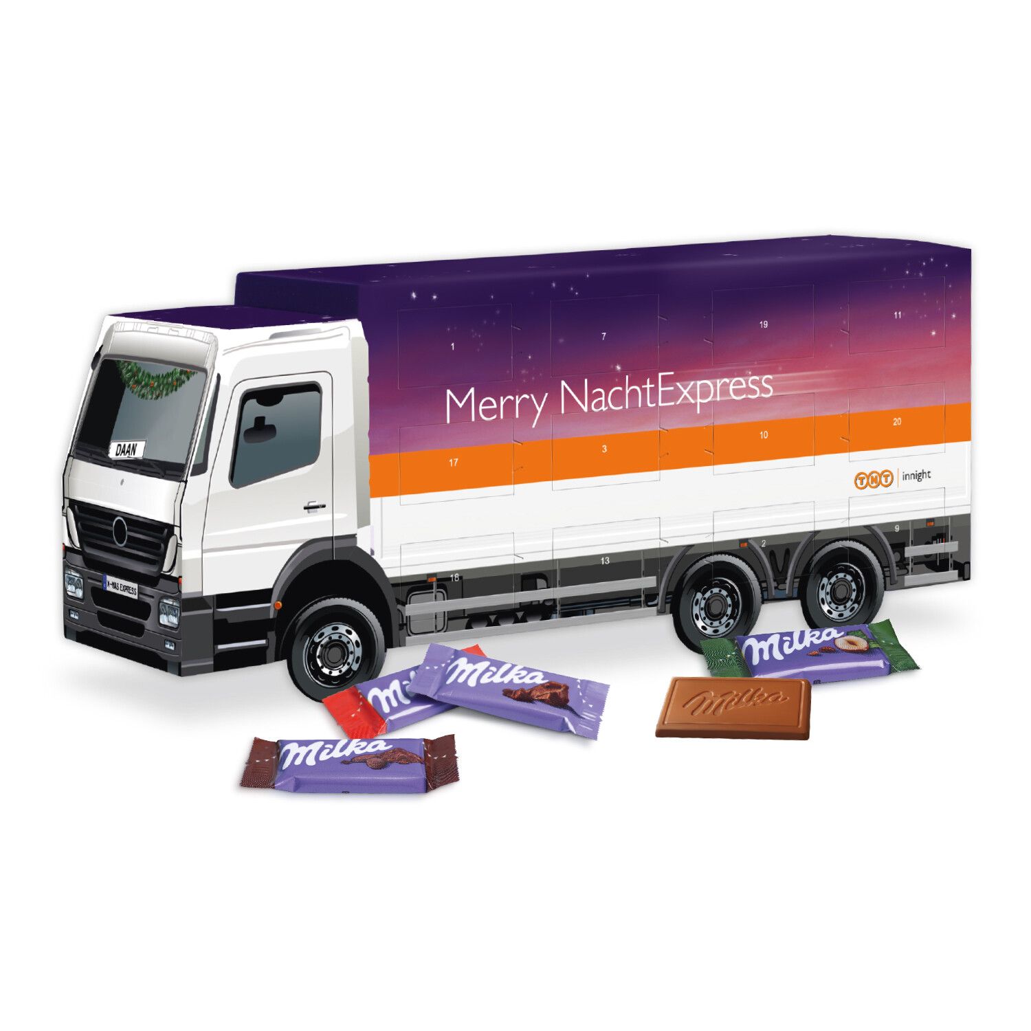 3D Adventskalender "Lkw" mit Milka Schokolade-5