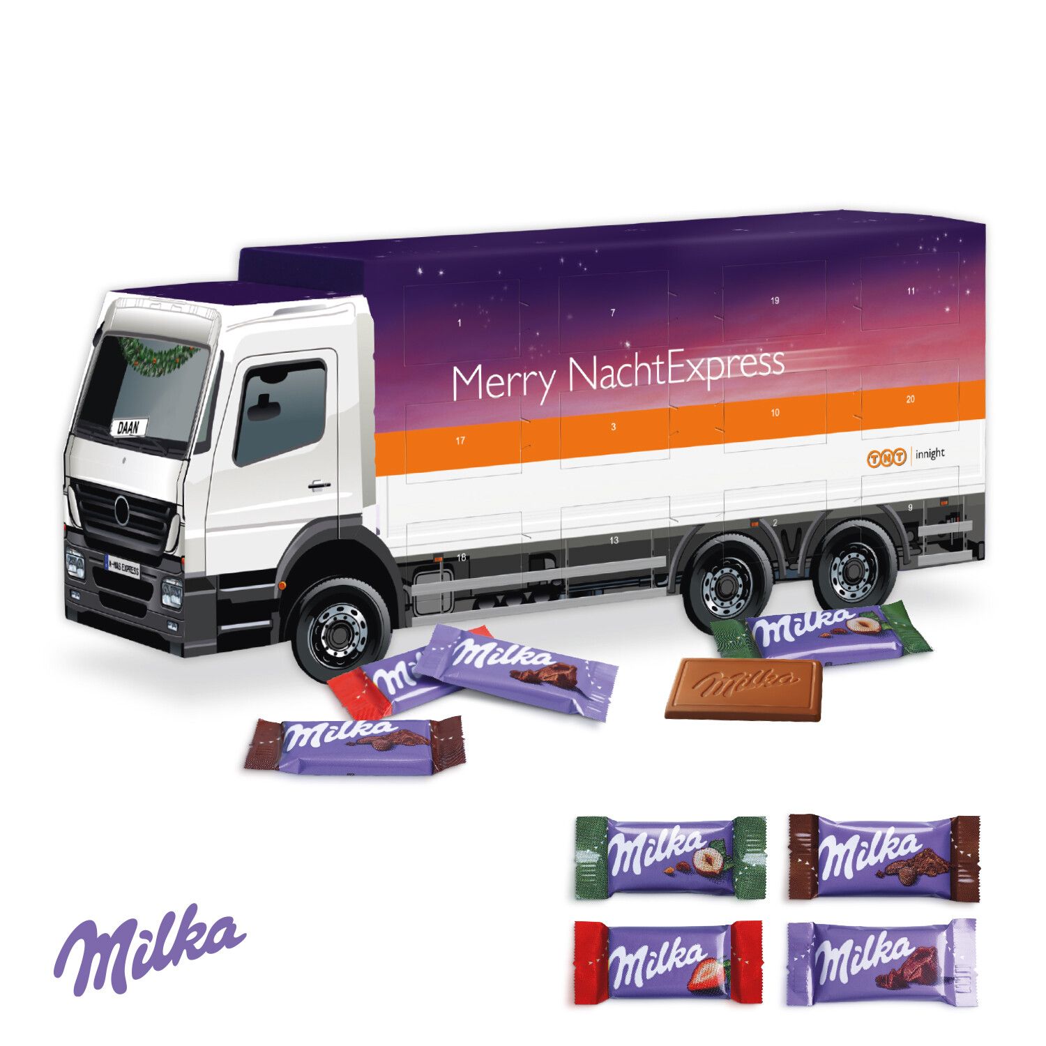 3D Adventskalender "Lkw" mit Milka Schokolade-5