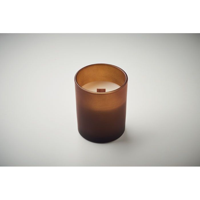 Kerze aus Pflanzenwachs 80 g KIVAS WOOD - braun-870