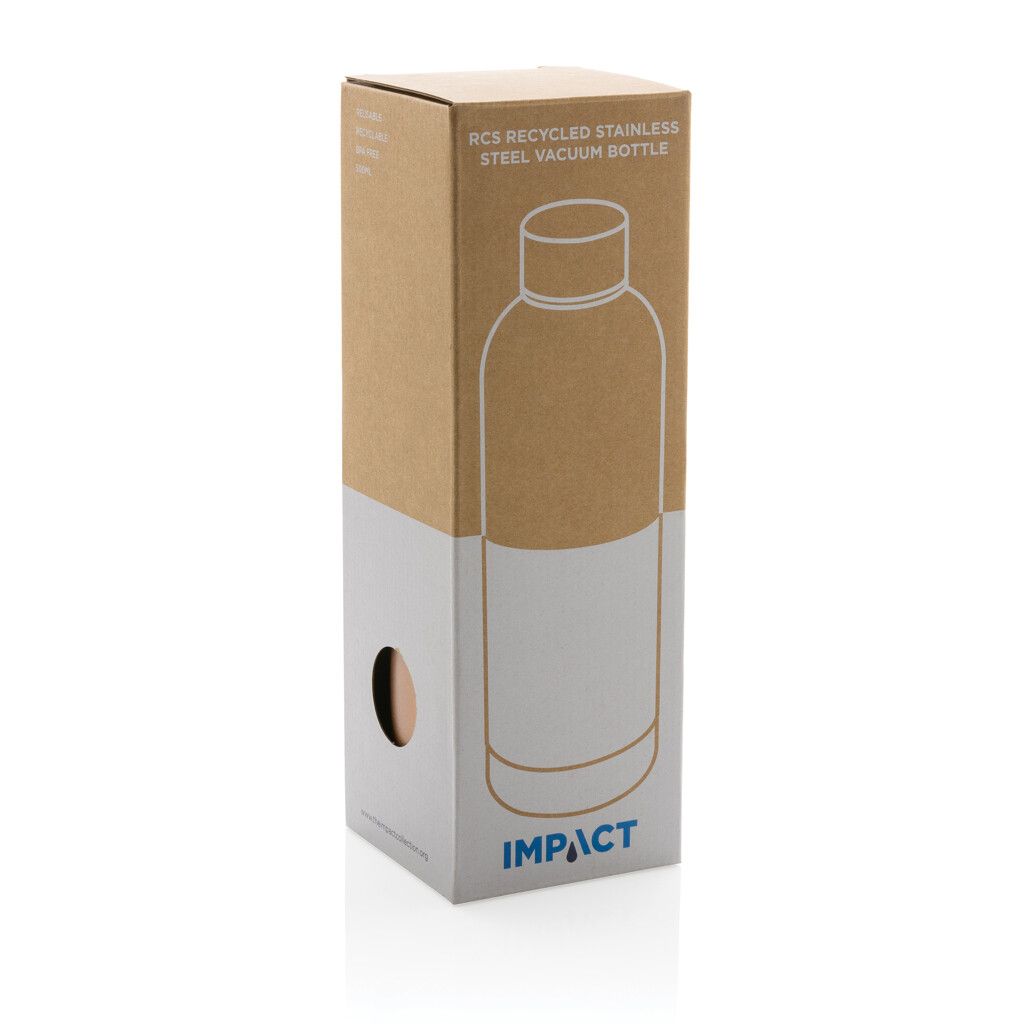 Impact Vakuumflasche aus RCS recyceltem Stainless-Steel - braun-326