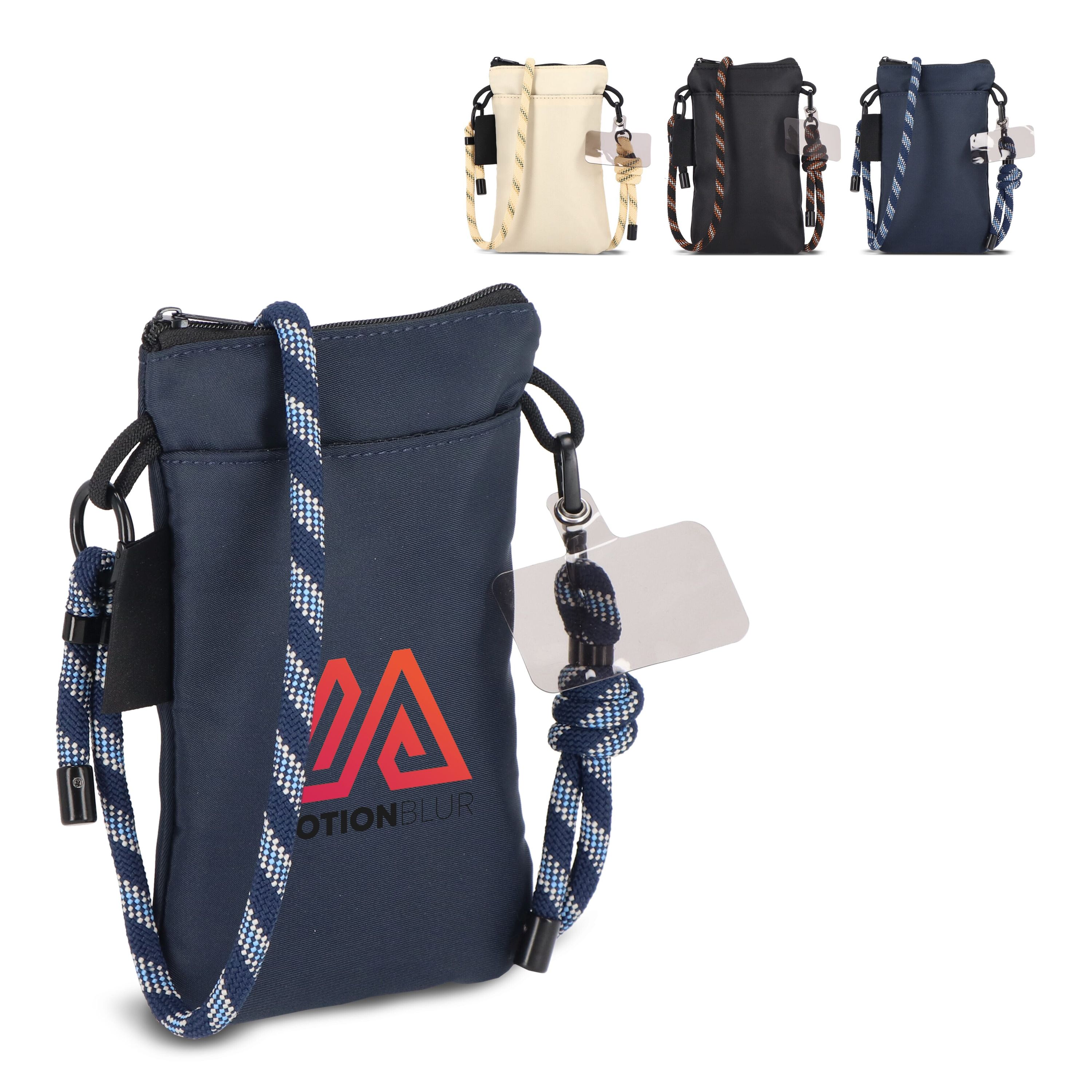 Crossbody Beutel mit Paracord Gurt - schwarz-898