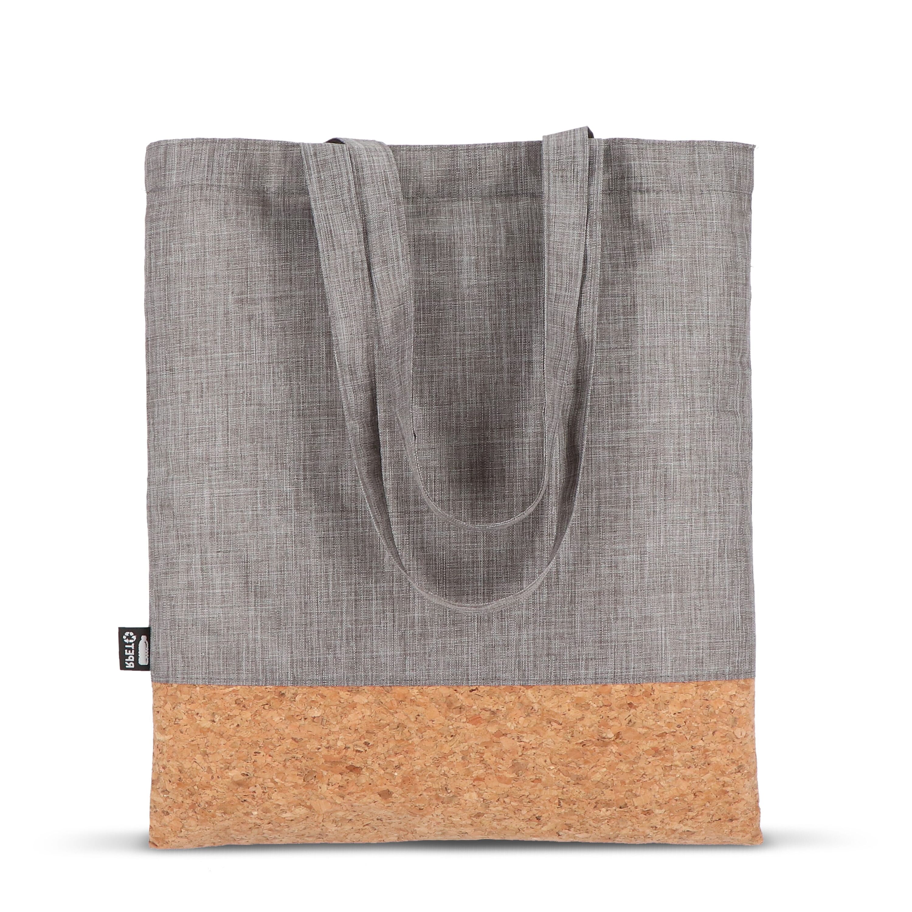 Tragetasche R-PET & Kork 35 x 40cm - grau-815