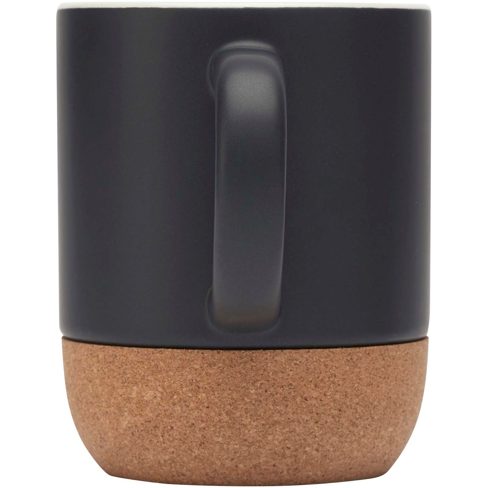 Billie 300 ml Keramiktasse mit Korkdetails  - schwarz-893