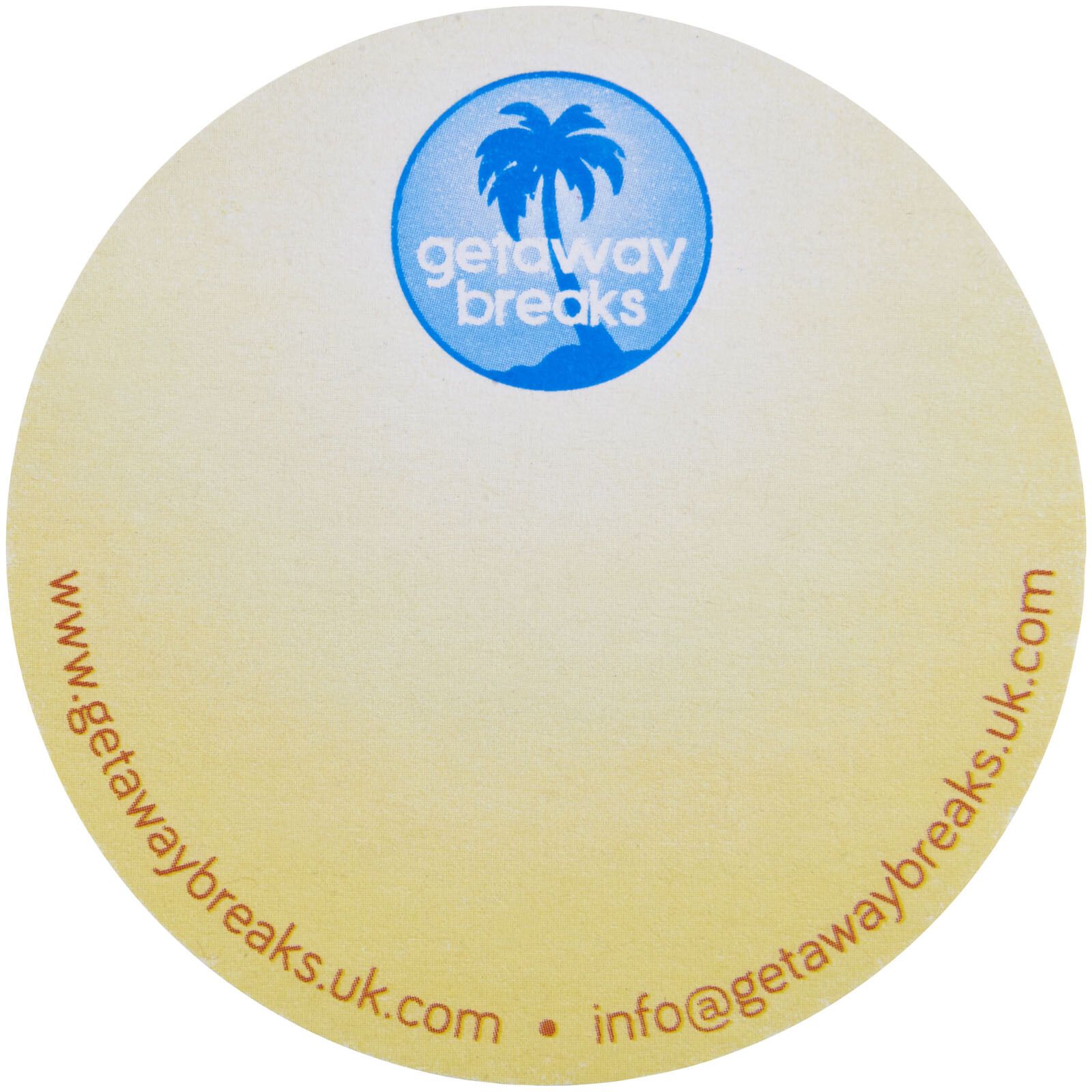 Sticky-Mate runde recycelte Haftnotizen  - weiss-463