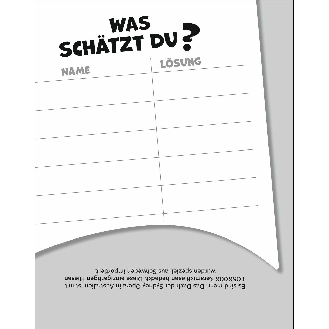 Was schätzt du denn? Tagesabreißkalender-646