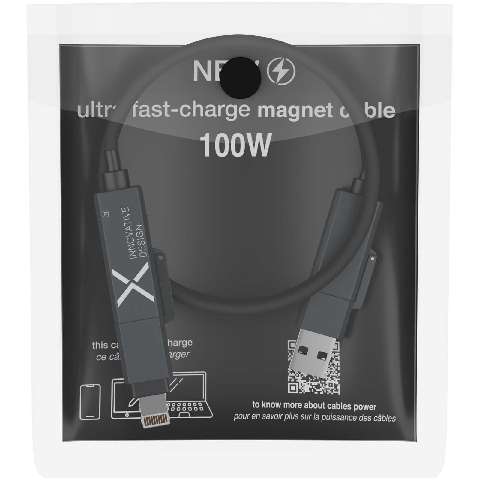 SCX.design C59 100 W magnetisches Silikon Ladekabel - schwarz-600