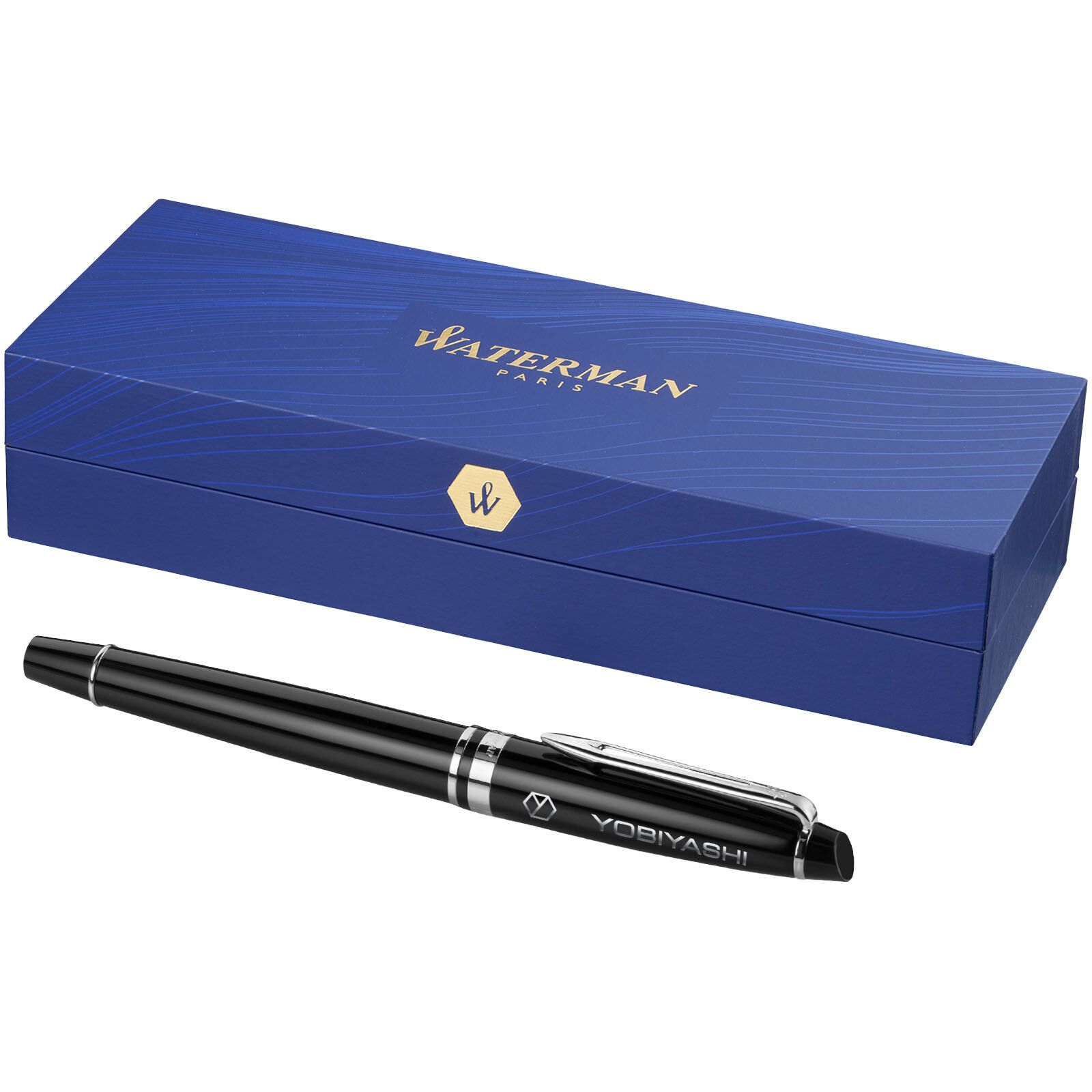 Waterman Expert Füllfederhalter (blaue Mine) - schwarz -  chrom-251