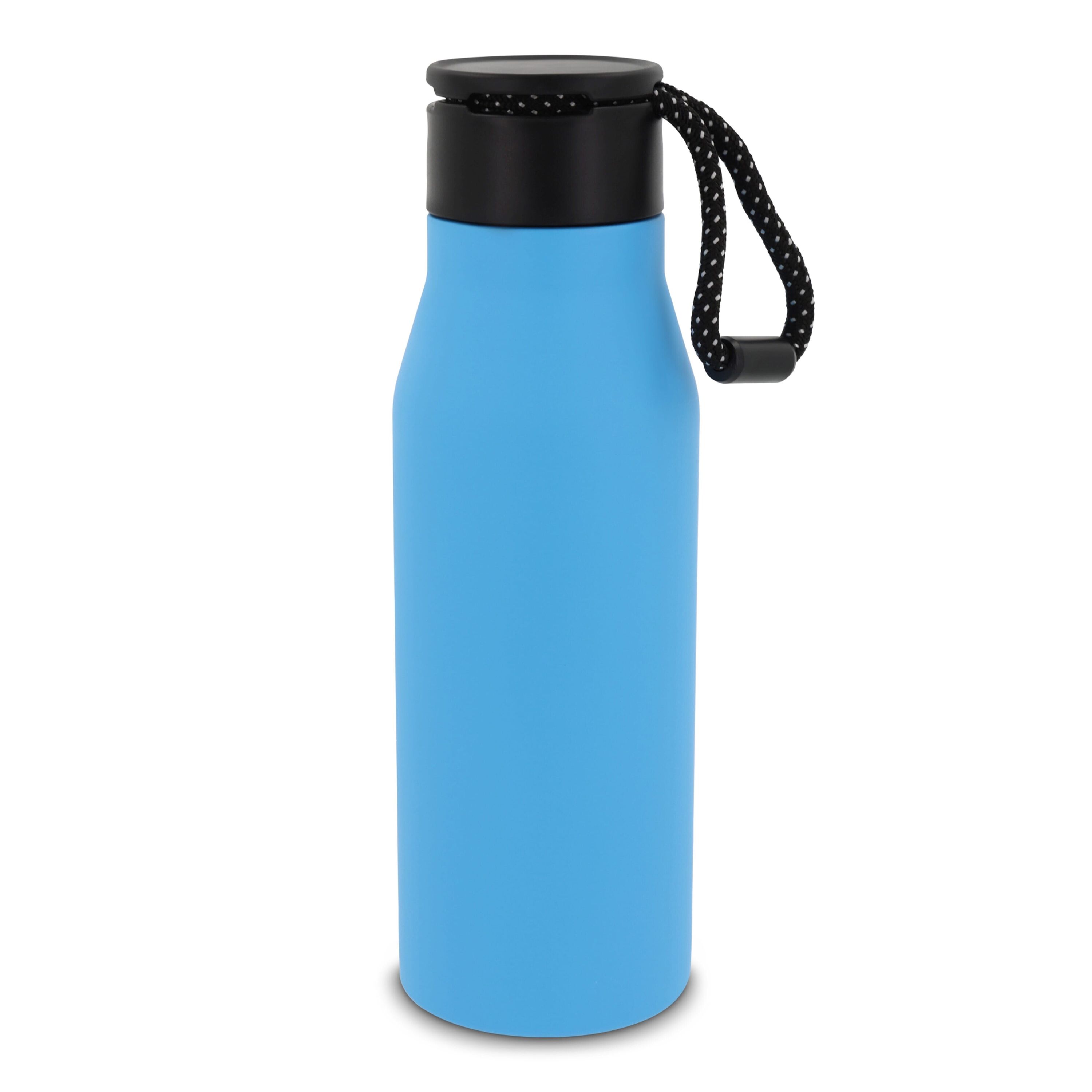 Isolierflasche mit Trageschlaufe 600ml - hellblau-230