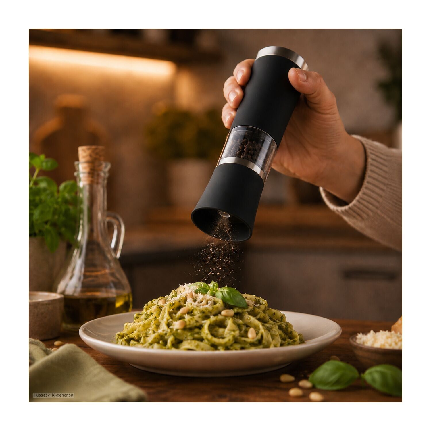 ROMINOX® Elektrische Gewürzmühle Nero, mit Kippsensor-849