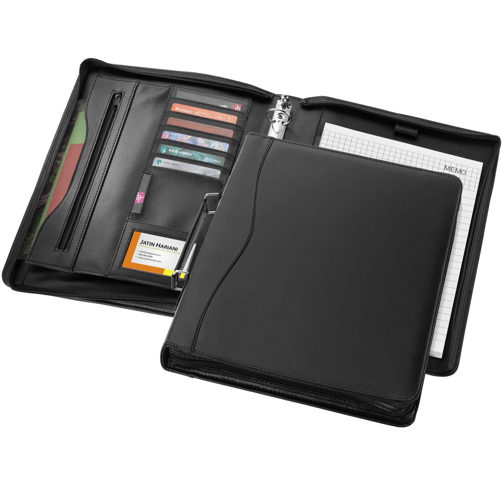 Ebony A4 Aktenmappe - schwarz-738