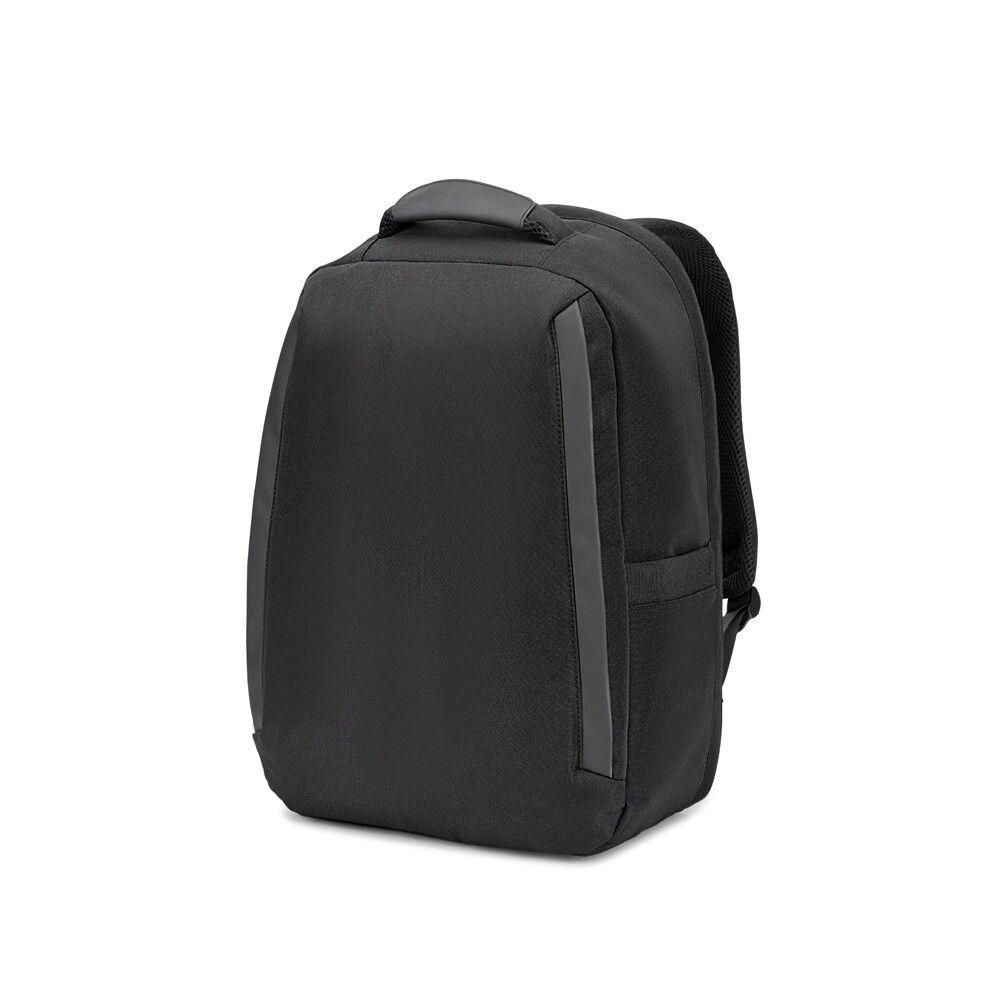 YANGON BPACK Diebstahlsicherer Twill-Rucksack, wasserabweisend 17'3" - schwarz-398
