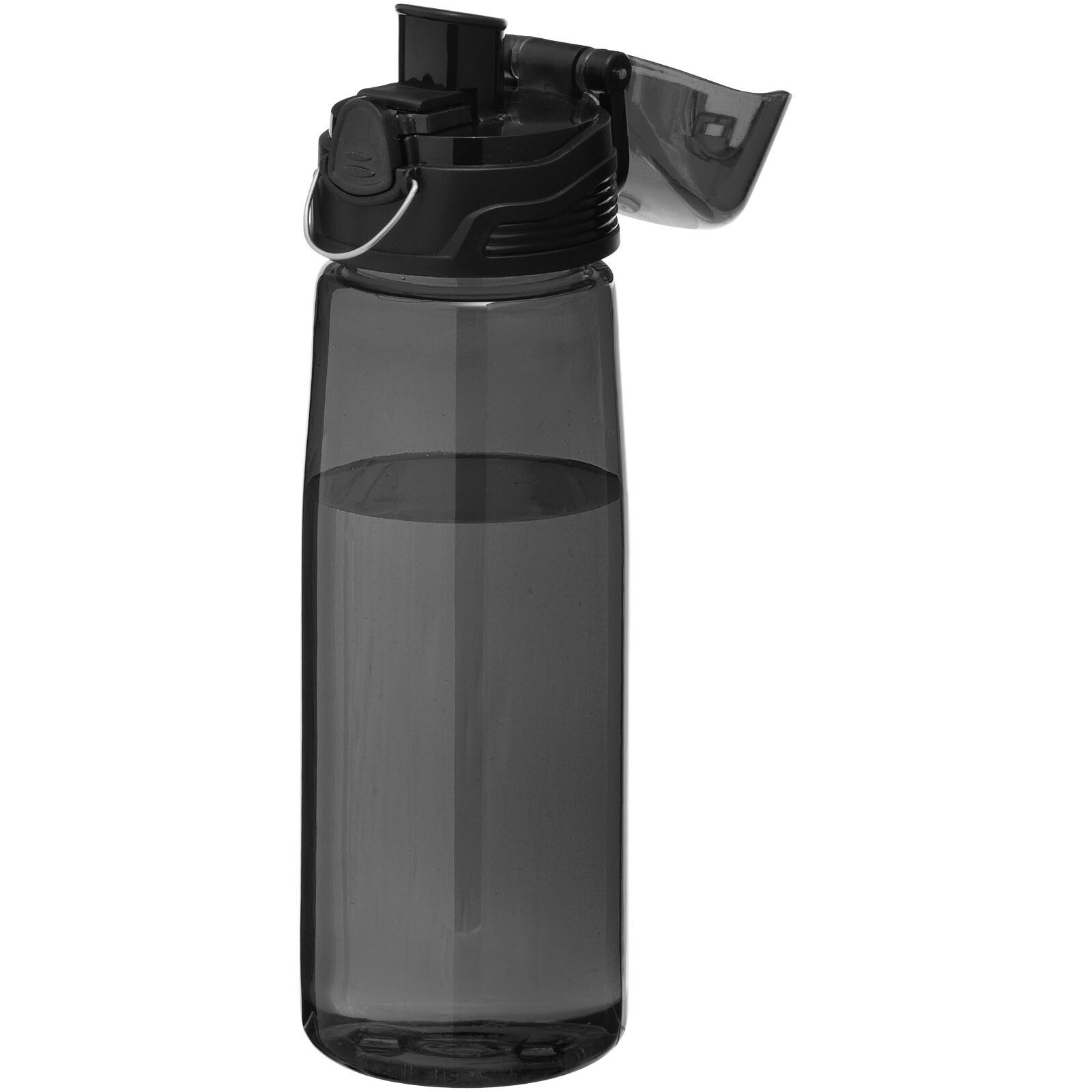 Capri 700 ml Tritan Sportflasche - transparent schwarz-863