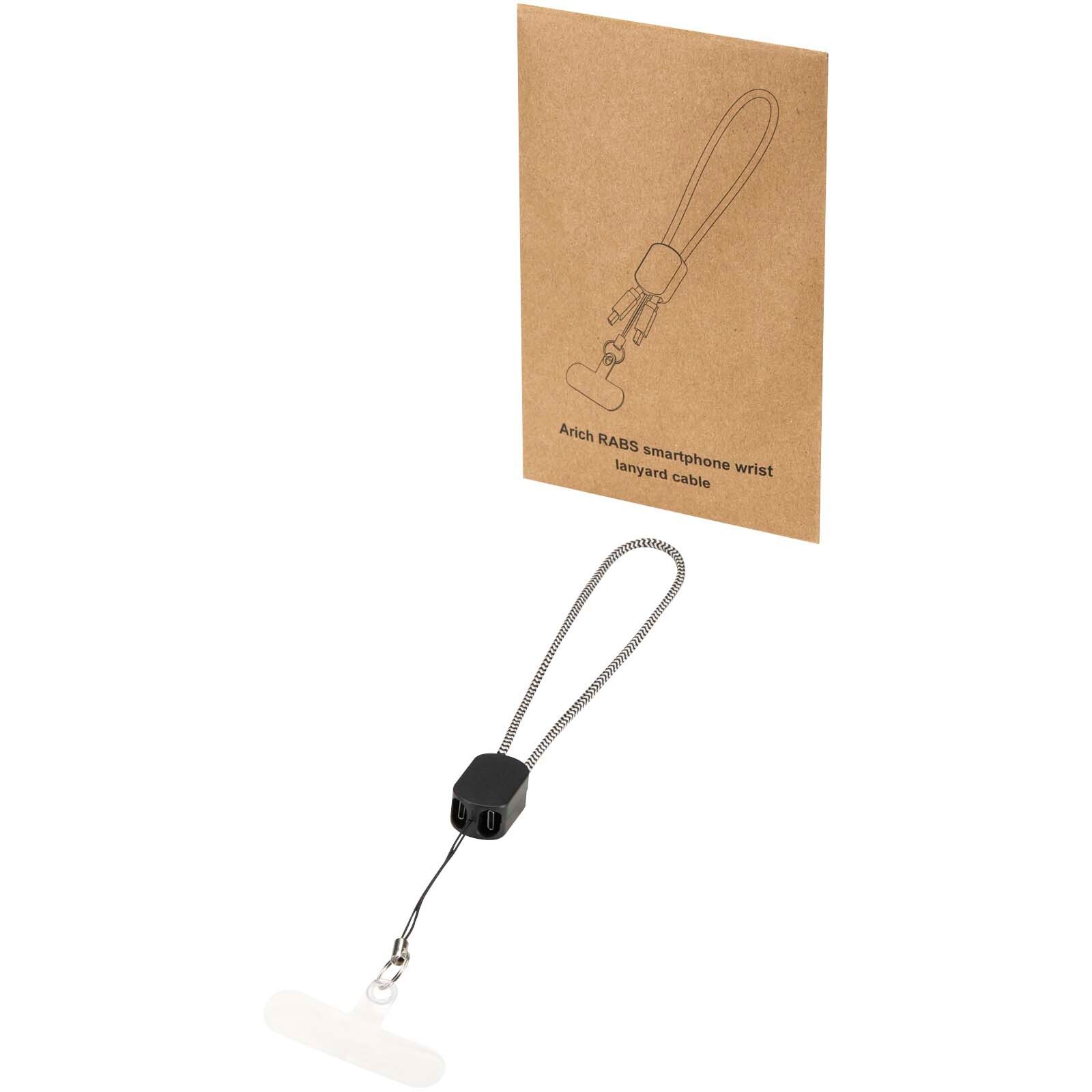 Arich RCS-Handschlaufe aus recyceltem Material mit integriertem 20-W-Ladekabel (Typ C) - schwarz-531