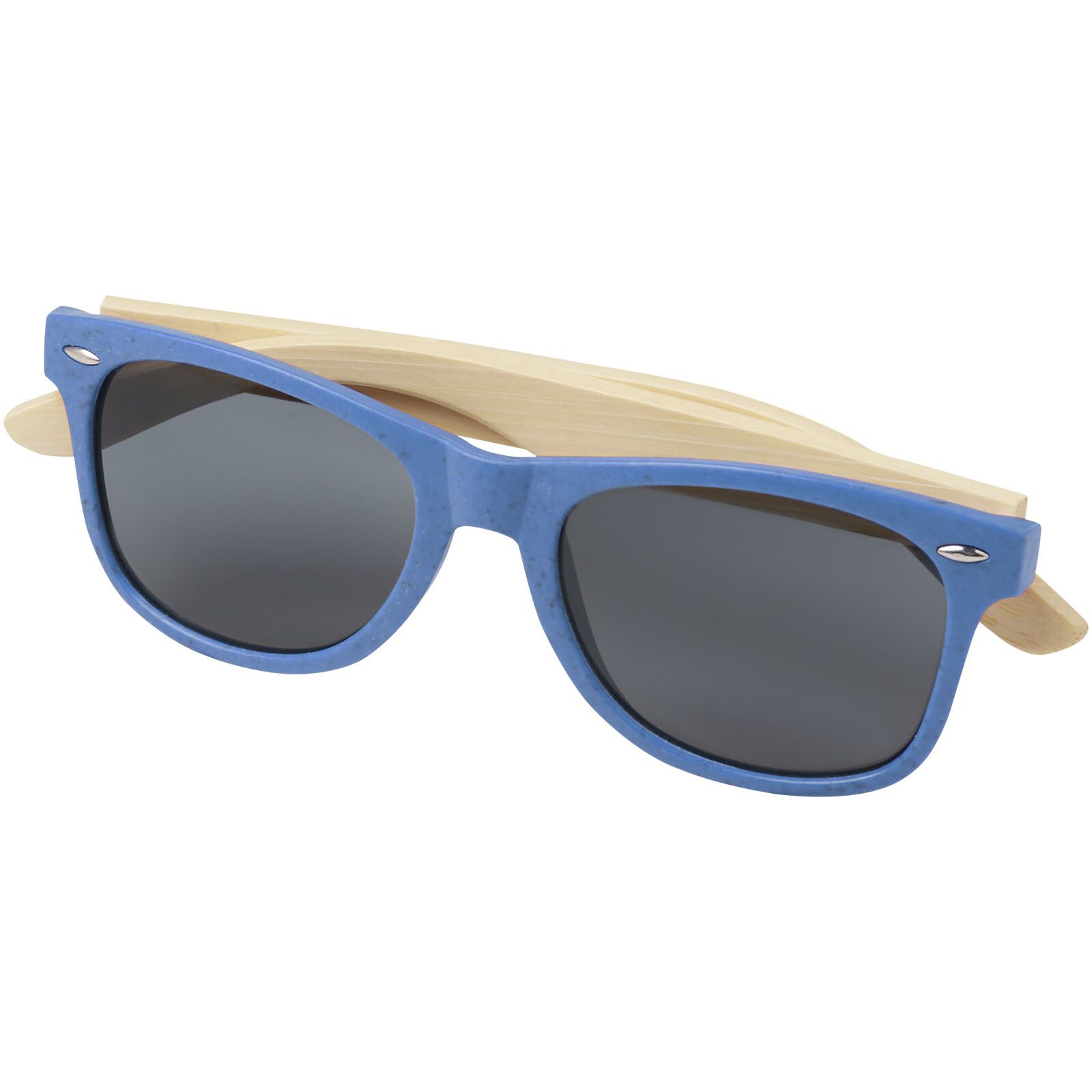 Sun Ray Bambus Sonnenbrille - processblau-169