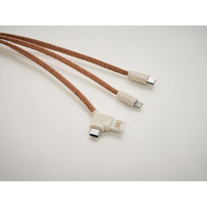 3in1 Ladekabel Kork CABIE - beige-860