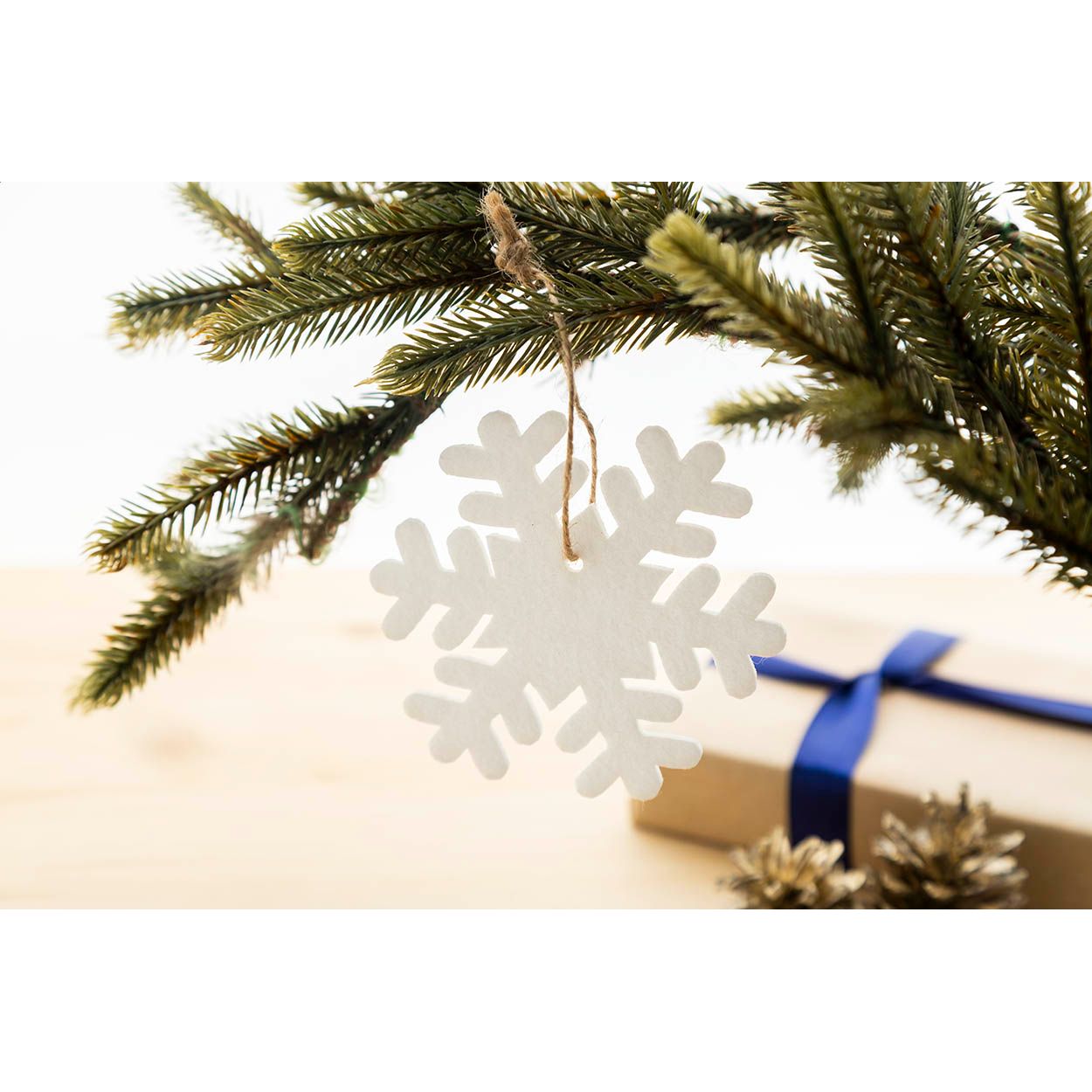 Joulox RPET Weihnachtsbaumschmuck, Schneeflocke - weiß-623