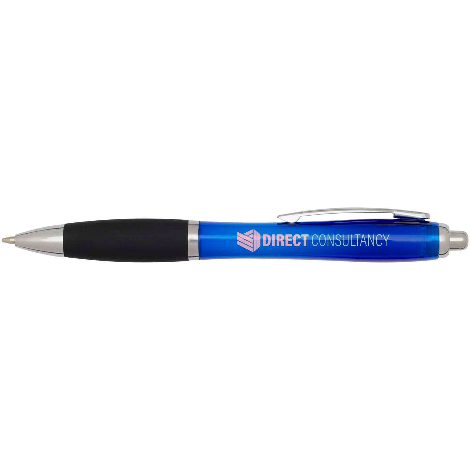Nash RCS Kugelschreiber aus recyceltem Kunststoff mit farbigem Schaft und schwarzem Griff (schwarze Tinte) - royalblau-596