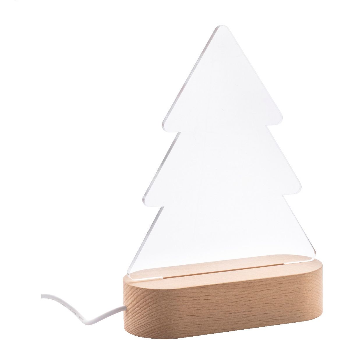Woodify Xmas Weihnachtsbaum LED-Lichttrophäe - transparent - natur-367