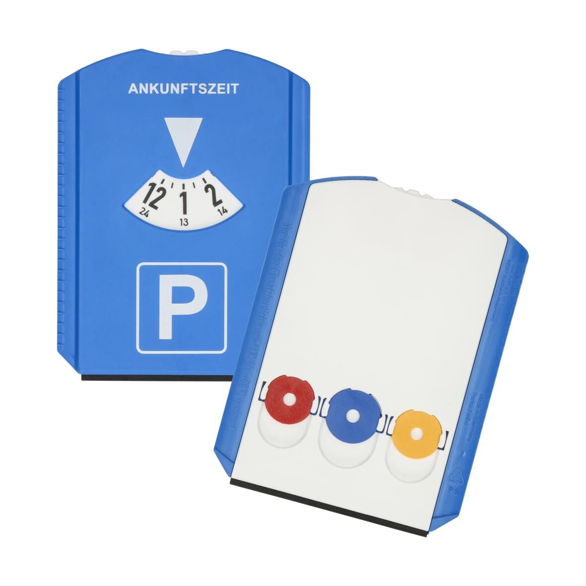 Parkscheibe Euro mit Chips - blau - weiß-53