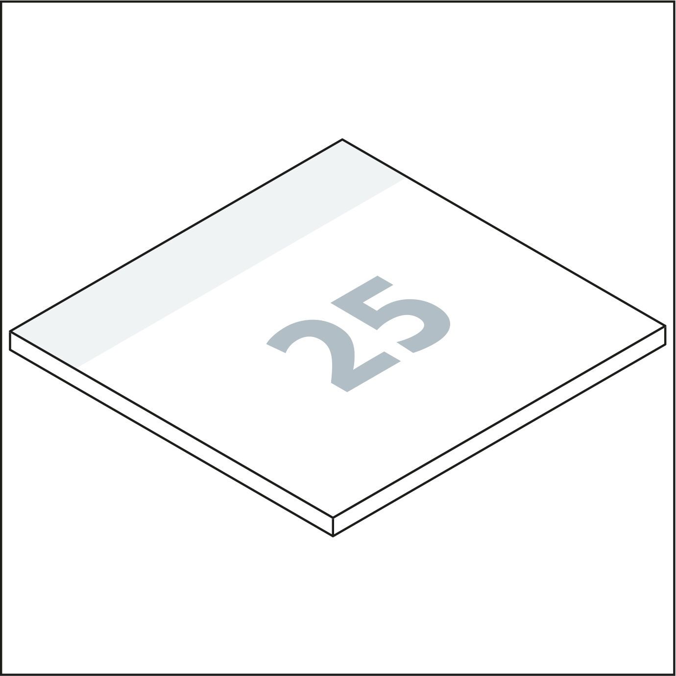 Haftnotizblock Basic 100 × 97 mm, 25 Haftzettel-427
