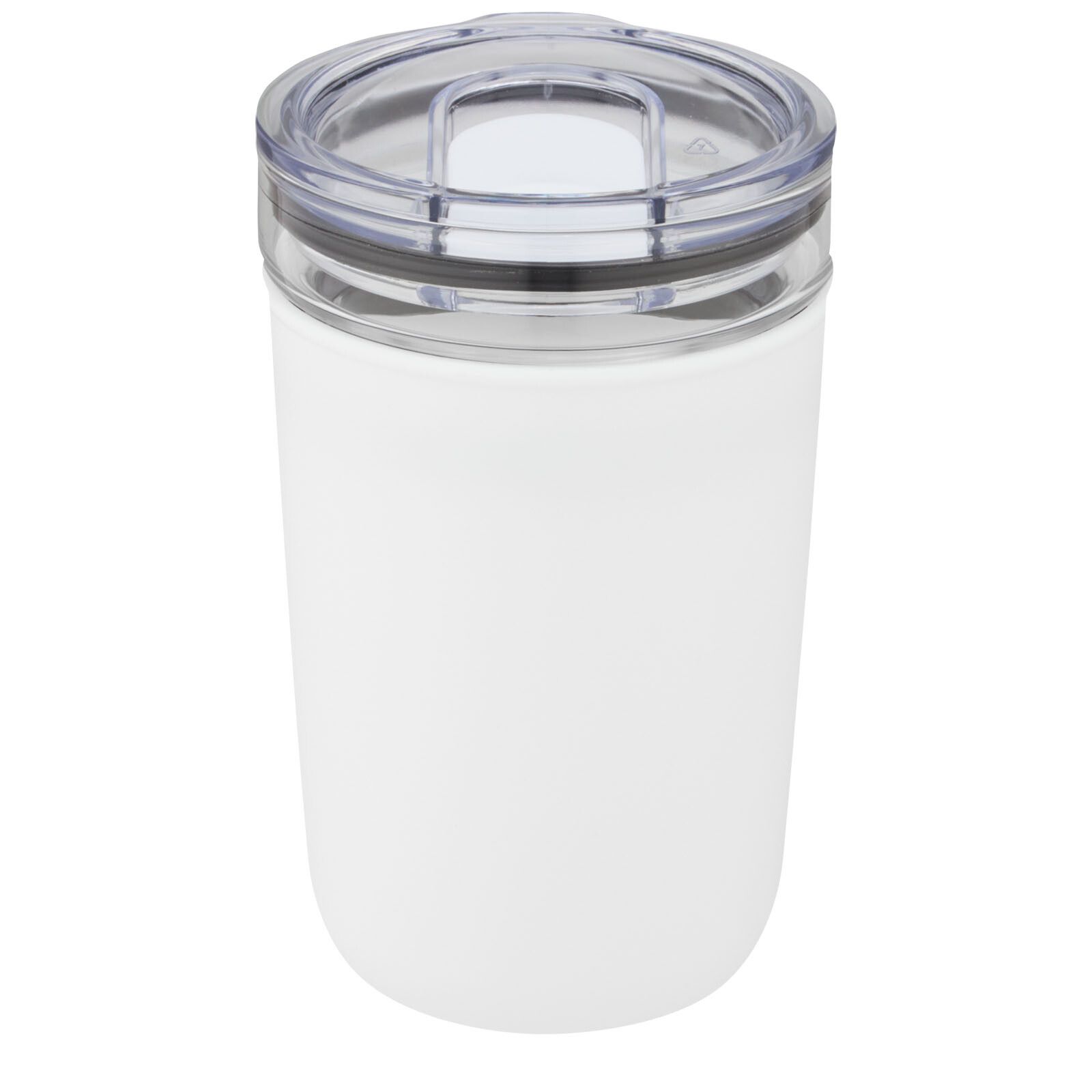 Bello 420 ml Glasbecher mit Außenwand aus recyceltem Kunststoff - weiss-445