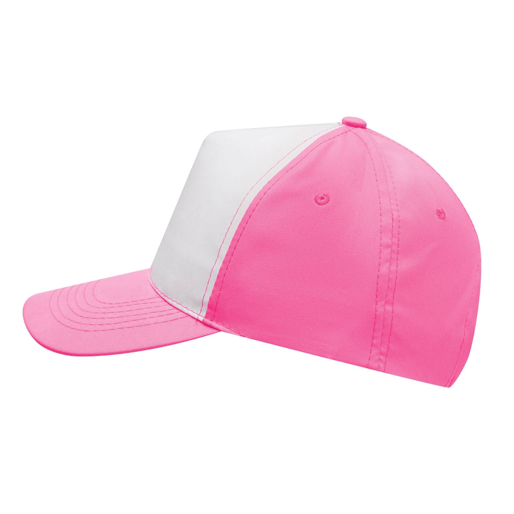 5-Panel-Cap SHINY - pink - weiß-115