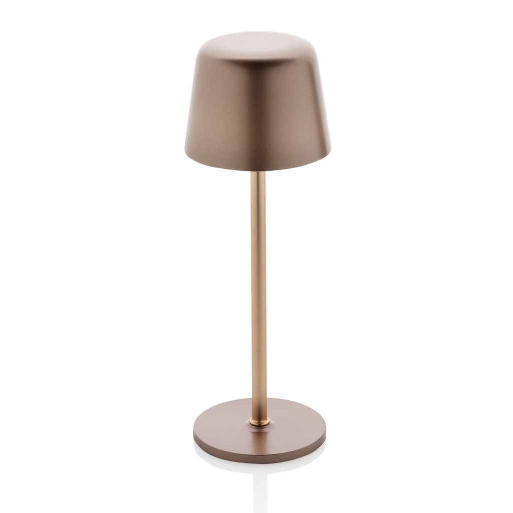 Zenic USB Tischleuchte aus RCS recyceltem Kunststoff - bronze-823