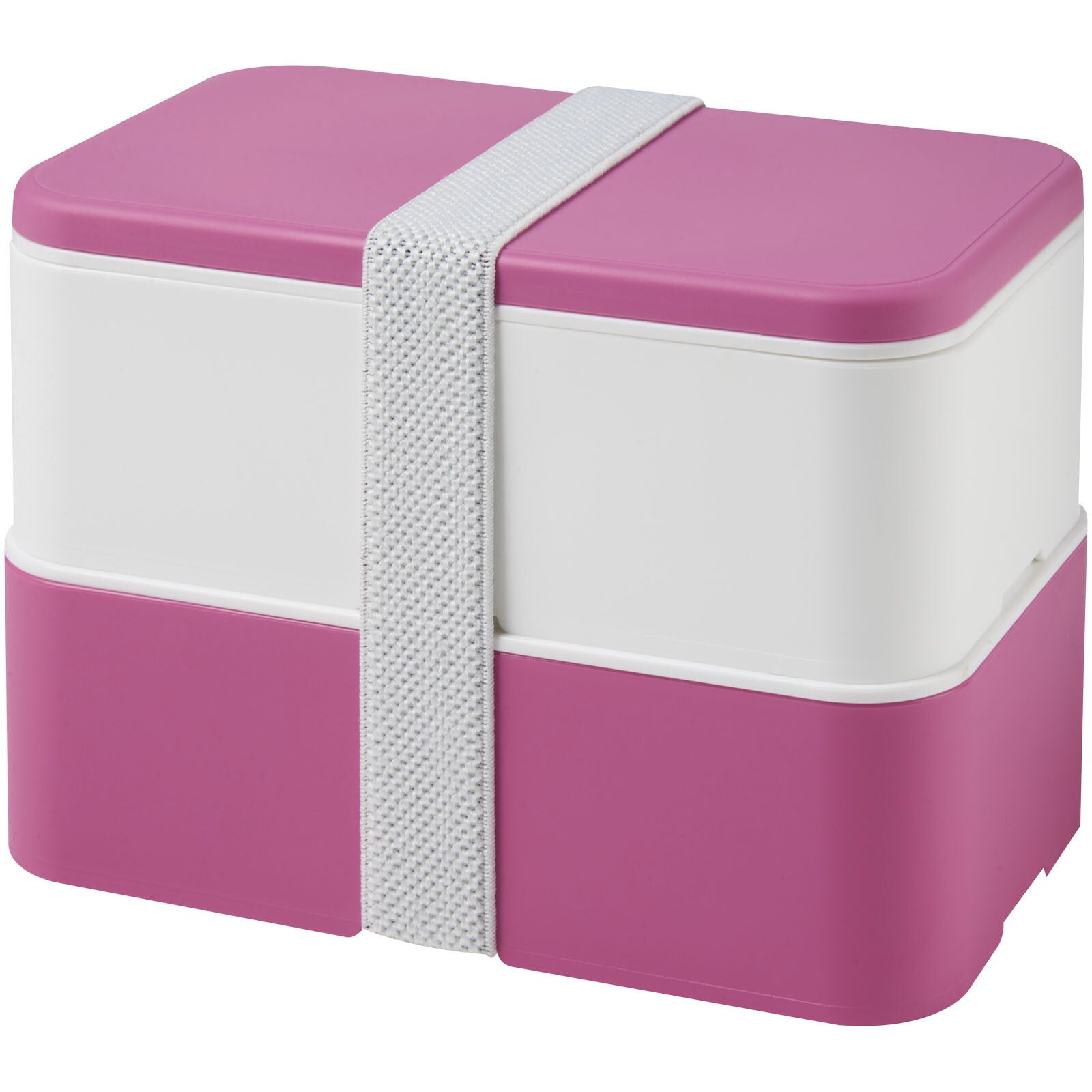 MIYO 700+700 ml Doppel-Lunchbox - rosa -  weiss -  weiss-332