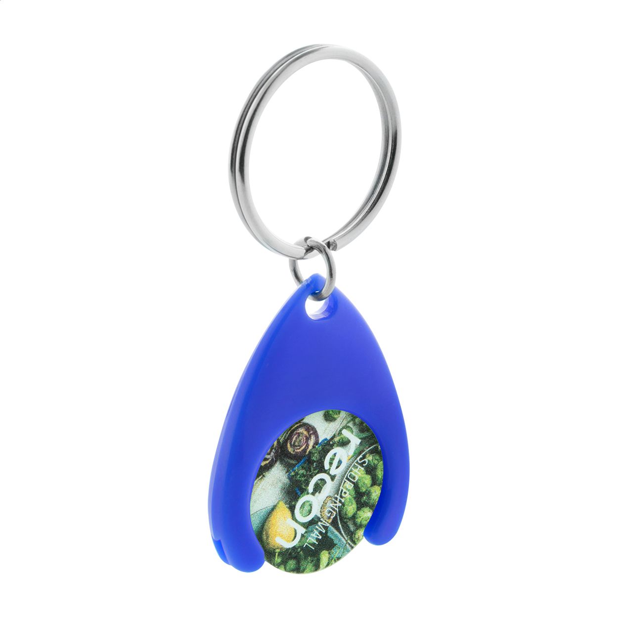 Nelly Schlüsselanhänger mit Einkaufswagen-Chip - blau-371