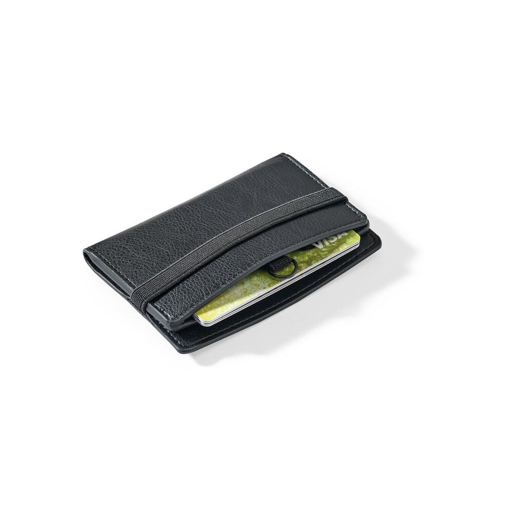 GLENN PU-Kartenhalter mit elastischem Verschluss - schwarz-354