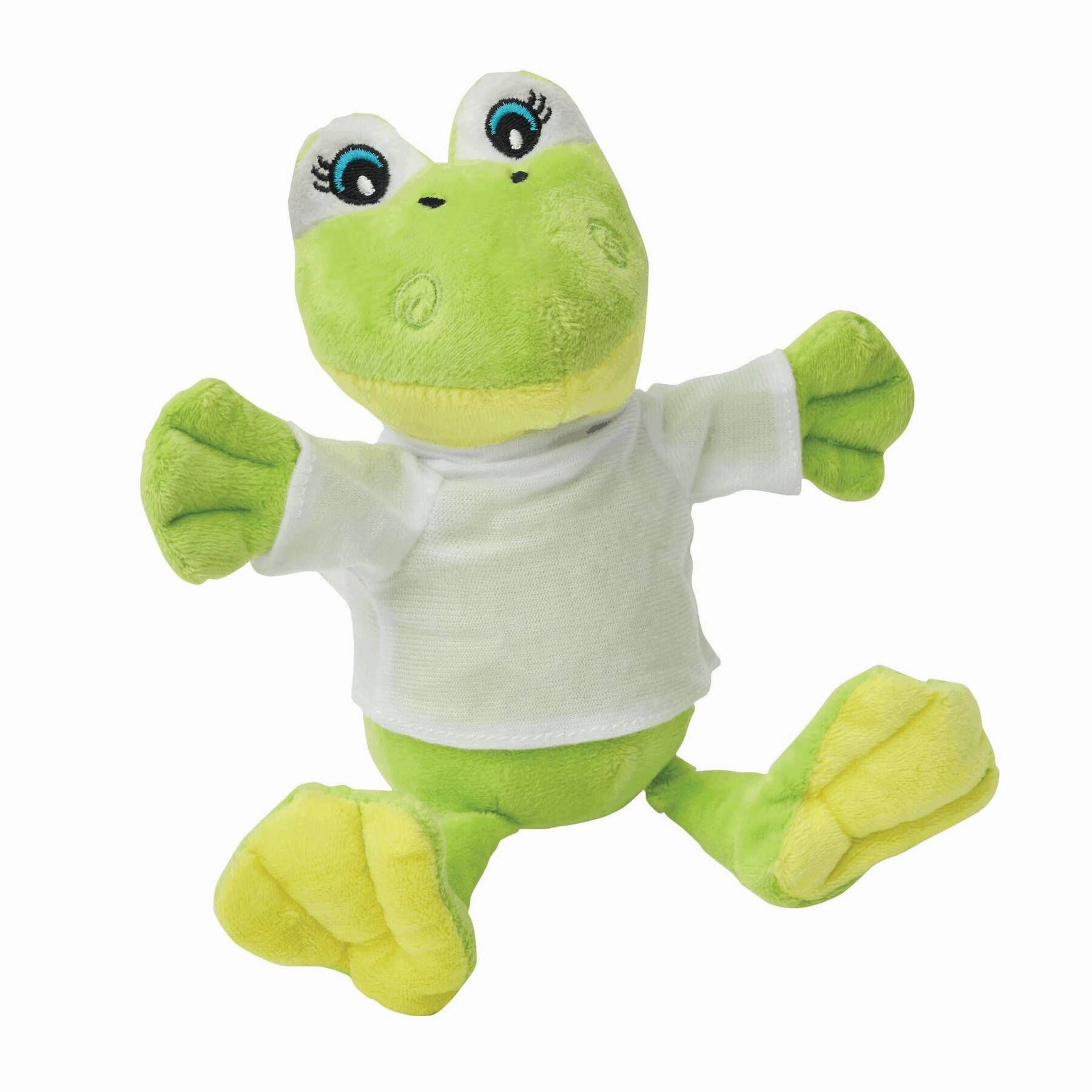 Plüsch-Frosch FRIEDA - grün - weiß-748